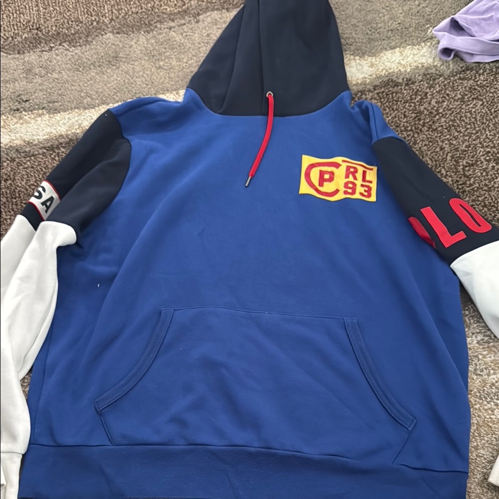 Polo by Ralph Lauren Blue and Black Hoodie